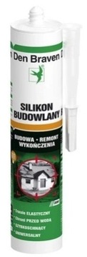 Den Braven silikon budowlany biały AC 280ml