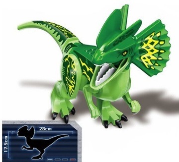 Klocki Jurassic figurka dinozaur DILOFOZAUR 29 cm 