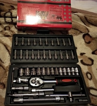 Zestaw kluczy nasadowych 46 el.torx bit