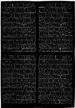 LITERY SAMOPRZYLEPNE FOLIA 10mm   176 x 250mm