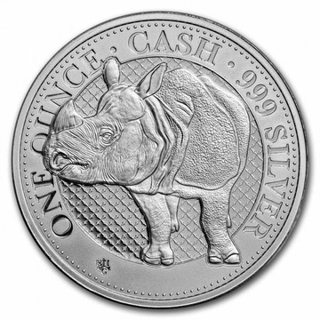 Srebrna Moneta Indian Wildlife: Rhino 2022, 1 oz