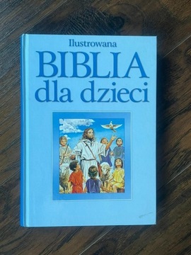 Książka book biblia dla dzieci niebieska