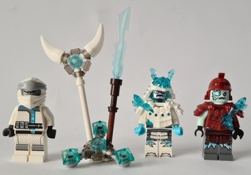 LEGO 3 figurki śnieżny samuraj LODOWY CESARZ+ZANE