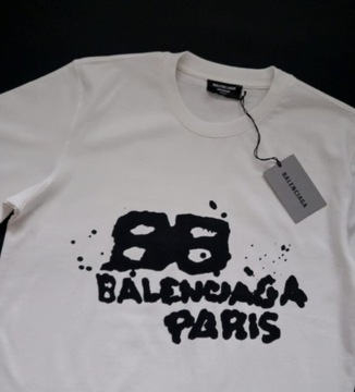 BALENCIAGA BB Paris gruby t shirt XL