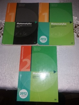 Matematyka 1 i 2 podręcznik + zbiór zadań