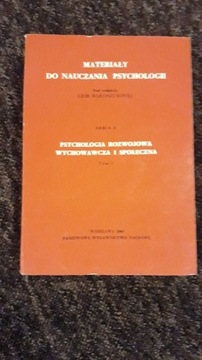 Psychologia rozwojowa wychowawcza i społeczna