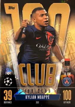 Match Attax Exstra 2023/24 Club 100 Mbappe 