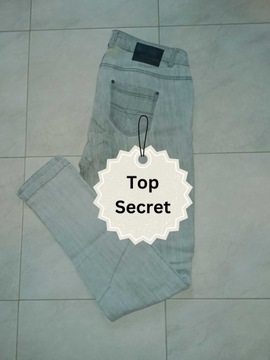 Spodnie jeansy dżinsy rurki skinny Top Secret