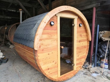 Beczka sauna ogrodowa ruska bania balia modrzew 50