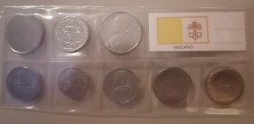 Watykan - zestaw 8 monet