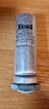 ELWA kondensator elektrolit 100uF/350V NOS