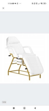 Active shop fotel kosmetyczny biały łóżko nowy 649