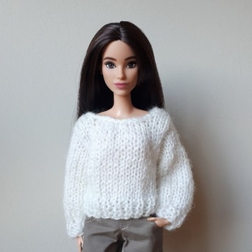 Sweterek dla lalek Barbie | ubranko handmade