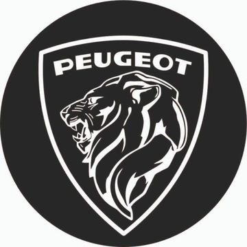 Dekielki PEUGEOT NOWE LOGO 68MM Szare na czarnym!