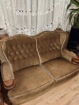 Komplet Sofa 3os+2os.+ fotel do renowacji