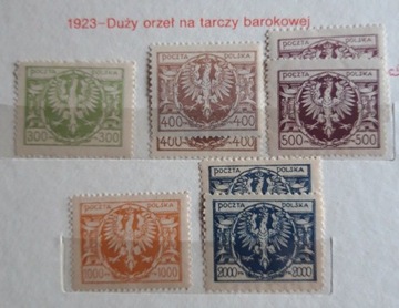  Fi139 143**1924 Duży orzeł na tarczy barokowej