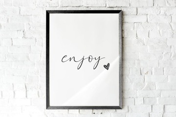 Plakat/obraz A3 ozdobny minimalistyczny "enjoy"