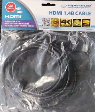 Kabel HDMI 1.4B długość 5m 