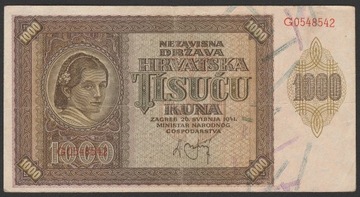 Chorwacja 1000 kuna 1941 - G