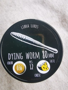 LIBRA LURES - DYING WORM 80 kolor036,cofe milk SER