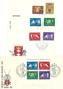 FDC Fi 1257-1262, blok 38   1963 r.    F112A