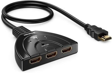 Przełącznik HDMI, rozdzielacz QGECEN HDMI, 3 wejśc