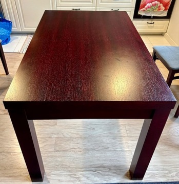 drewniany stół + komplet 6 krzeseł