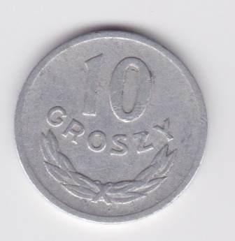 10 groszy z 1968, aluminium