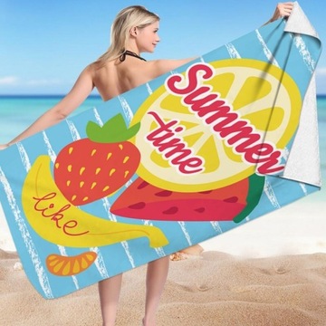 Duży Ręcznik plażowy  SUMMER TIME 150x70 + GRATIS