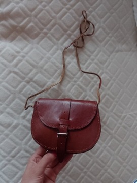 Leather/Skórzana torebka listonoszka z Madrytu