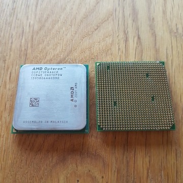 Dwa procesory AMD Opteron 270 2.7GHz OSP270FAA6CB