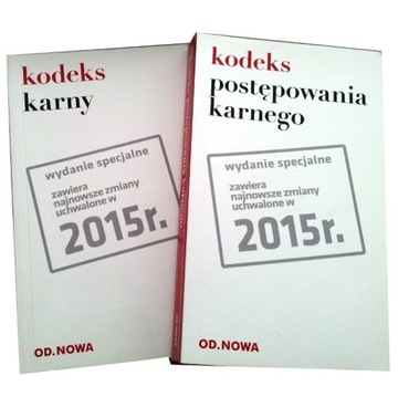 KODEKS KARNY, KODEKS POSTĘPOWANIA KARNEGO (j.NOWY}