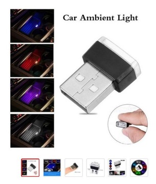 Mini USB czerwona lampka LED