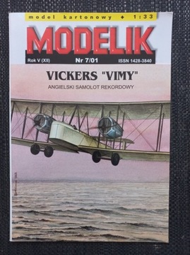 Modelik 7/01 VICKERS VIMY bombowiec + LASERY