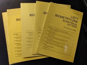 Listy biometryczne Biometrical Letters angielski