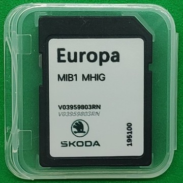 Mapa Skoda MIB1 AT karta SD Europa V17 2023