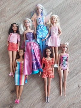 Barbie zestaw 7 oryginalnych lalek