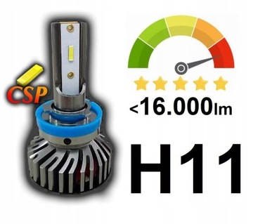 Najlepsze LED H11 CSP 16.000Lm Bardzo Mocne CANBUS