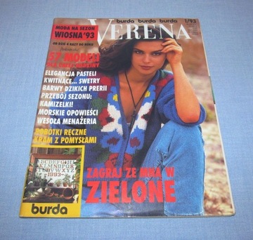 Verena 1/1993 wzory sploty modne swetry modele