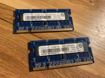 DDR2 PC2 5300S 555 2x512MB (1GB)