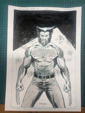 Wolverine plansza rysunek tusz A3