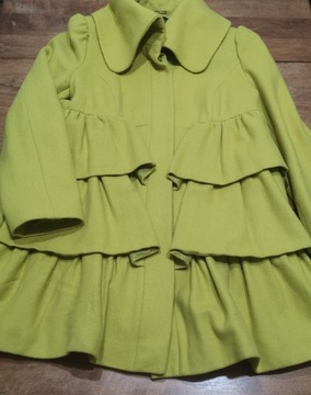 Zielony wełniany płaszcz DorothyPerkins rozmiar40 