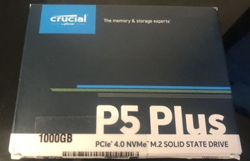 Nowy Dysk SSD Crucial P5 Plus 1TB, M.2 NVMe, PCIe 