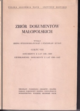 Zbiór dokumentów małopolskich, cz. 8 1435-1450