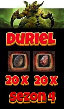 Diablo 4 SEZON 4 Duriel Shard Agony Slick Egg Łupy