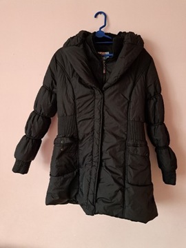 Czarny płaszcz XL/42 Rcc Fashion wiosenno zimowy