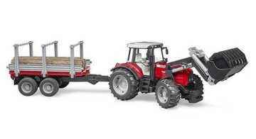 Bruder 2046 Traktor Massey Ferguson z przczepą 182