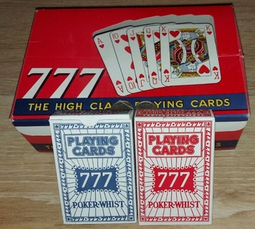 Dwie talie karty do gry playing cards 777 PRL 80te