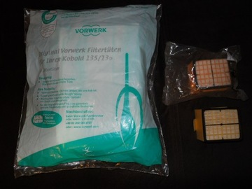 6szt. Worki Vorwerk Kobold Vk135, Vk136 fitry HEPA