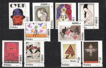 Plakat polski komplet serii z lat 1992 do 1995 MNH
